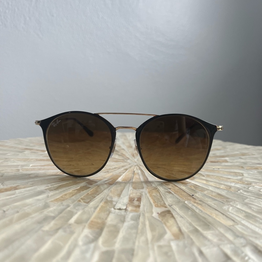 Ray-Ban Black and Gold Sunglasses